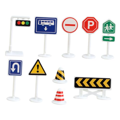 TOYANDONA 10 Stück Teiliges Miniatur verkehrszeichen Langlebigem Material Leuchtende Farben Realistische Straßensperren Pädagogisches zur Verkehrssicherheit TOYANDONA 10 Stück Teiliges Miniatur verkehrszeichen Langlebigem Material Leuchtende Farben Realistische Straßensperren Pädagogisches zur Verkehrssicherheit von TOYANDONA