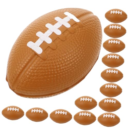 TOYANDONA 10 Stücke Sprühfarbe Fußball Relief Groß Mini Fußball B Fußball Rugby Squeeze Sensorischen Bälle Squeeze Polyurethan von TOYANDONA