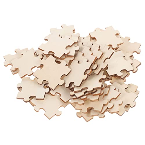 TOYANDONA 100 Stück DIY-baustein-Puzzle Unfertiges Holzpuzzle Machen Sie Ihr Puzzle Puzzle-Formen Holzstücke Basteln Puzzle Zum Selber Gestalten Machen Eigenes Puzzle Kind Hölzern Malen von TOYANDONA