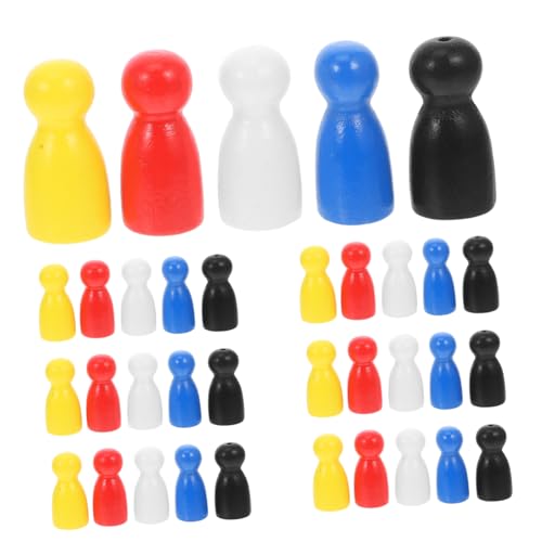 TOYANDONA 100 Stück Fliegendes Schach für brettspiel kinderschachspiel Spielfiguren aus Holz Holzspielzeug Schach Holzschach Schachbrett zubehör Tabletop-Spielkomponente Kiefernholz von TOYANDONA