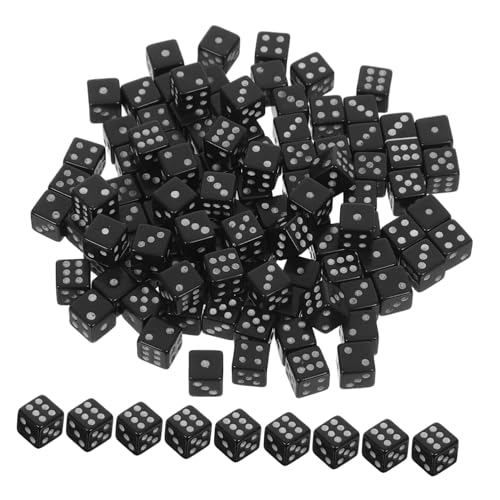 TOYANDONA 100 Stück Mini Schwarze Würfel mit Klarem Punktedesign Kleine Seitige Spielwürfel aus Kunststoff für Brettspiele Partys Mathe Lernen und Interaktive Spielrunden TOYANDONA 100 Stück Mini Schwarze Würfel mit Klarem Punktedesign Kleine Seitige Spielwürfel aus Kunststoff für Brettspiele Partys Mathe Lernen und Interaktive Spielrunden von TOYANDONA