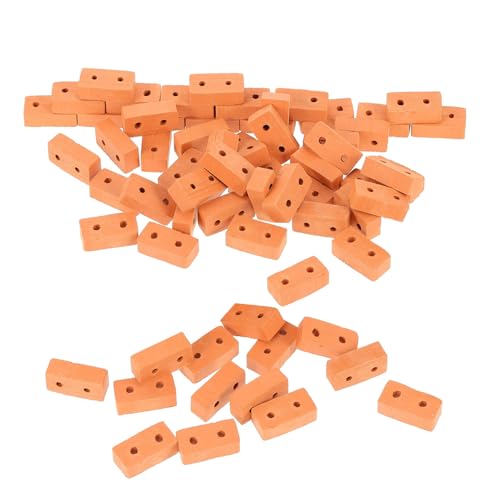 TOYANDONA 100 Stück Mini Ziegelsteine mit Löchern Realistische Rote Miniatur Bausteine für DIY Hausbau Puppenhaus Gartenmodell Bastelset Vielseitige Architekturmodelle TOYANDONA 100 Stück Mini Ziegelsteine mit Löchern Realistische Rote Miniatur Bausteine für DIY Hausbau Puppenhaus Gartenmodell Bastelset Vielseitige Architekturmodelle von TOYANDONA