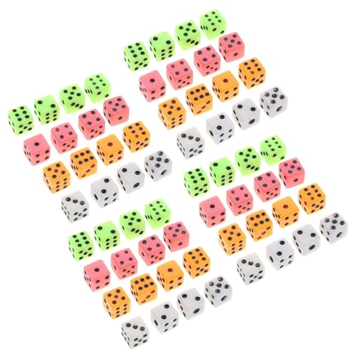 TOYANDONA 100-teiliges Set Kleines Würfelspiel Taschenwürfel Sechsseitiger Würfel Kleine Spielwürfel Mini-würfel Bunte Würfel Partyspiele Würfel Mathe-lehrwürfel Mathe Lernwürfel Acryl von TOYANDONA