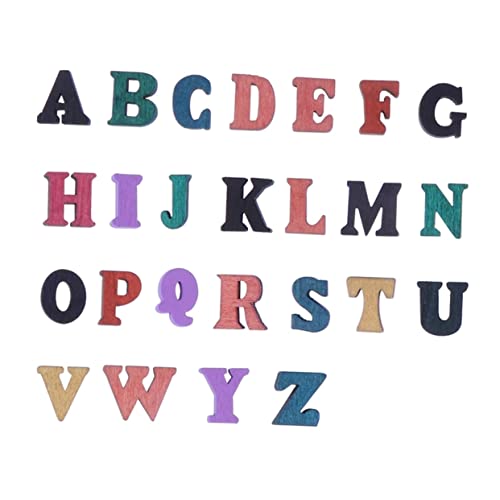 TOYANDONA 100st Holzscheibe Handwerk Für Puzzle-Spielzeug Mini-Spielzeug Alphabet-Spielzeug Spielzeug Für Kinder Buchstabendekor Kinderspielzeug Selber Machen Kinder Spielset Bambus von TOYANDONA