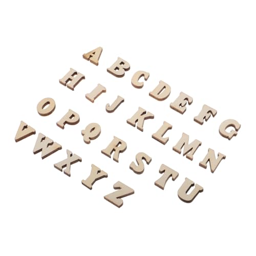 TOYANDONA 104 Stück Baumstamm Spielzeug Kinderspielzeug Spielzeug Lernspielzeug Holz Alphabet Buchstabe Mini Holzbuchstaben Leere Holz Alphabet Buchstaben Zahlen Holzscheiben DIY von TOYANDONA