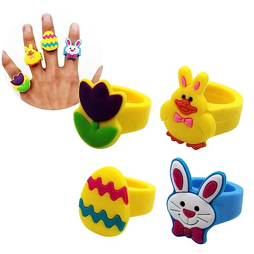 TOYANDONA 10St Kinderringe Mädchen für Kinderschmuck Mädchen Ringe PVC Ringe für Ostergeschenke Ringe für Schmuck für Kinderringe von TOYANDONA