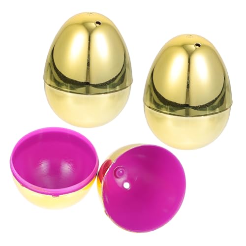 TOYANDONA 10St Osterei easter egg decoration geschenkideen ostern ostergeschenkverpackung ostergeschenkideen Füllstoffe Korb Gel eier schmuck Heimfest-Eier-Dekore Plastik Golden von TOYANDONA