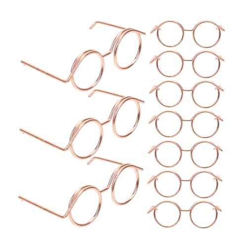 TOYANDONA Puppenbrillen Mini-Set 10-teilig Metallbrille Für Mädchen Spielzeug Anzieh-Accessoires Kollektion von TOYANDONA