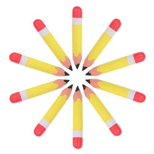 TOYANDONA 10St aufblasbarer Bleistift Schlag Ballonständer für Tisch Girlande Schaum dekoration fotohintergrund Neuheit Bleistift aufblasen Niedliches aufblasbares Bleistiftdekor PVC Yellow von TOYANDONA