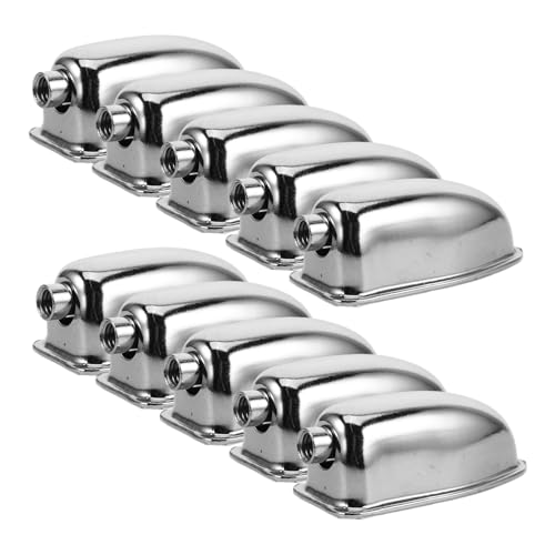 TOYANDONA 10st Lugs-Schlagzeug Tom Drum Lugs Teile Von Musikinstrumenten Doppelte Trommelböckchen Teile Für Schlaginstrumente Trommelklauenhaken Zubehör Für Schlaginstrumente Silver Eisen von TOYANDONA