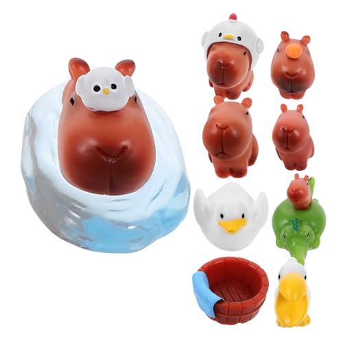 TOYANDONA 10st Mikrolandschaft Wasserschwein Winzig Plüschtier Mini-entenfiguren Gans Sensorisches Zappeln Dinosaurier- Babyspielzeug Badespielzeug Klein Tiere Harz von TOYANDONA