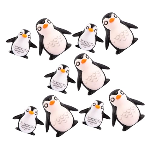 TOYANDONA 10st Pinguin-mikrolandschaftsornamente Pinguin-Modell Pinguinfiguren Partyzubehör Mini-Pinguin Modell Einer Tierfigur Miniaturtiere Mikro-landschaftsdekoration Pinguin- Harz von TOYANDONA