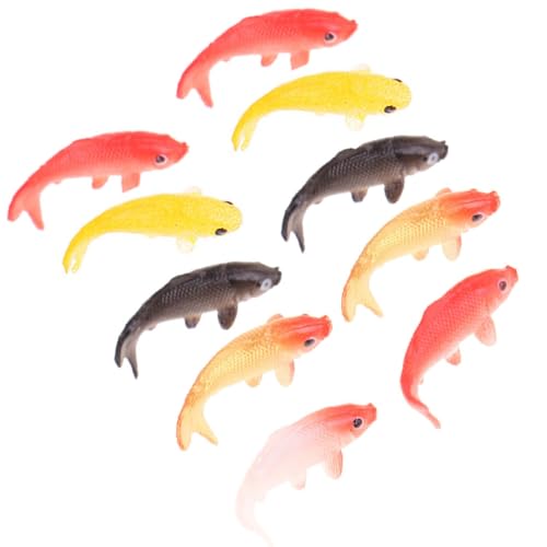 TOYANDONA 10st Puppenhausmöbel Terrarienfisch-Ornamente Mini-koi-Fische Kleine Plastikfische Miniatur- Aus Kunstharz Terrarium- Fischspielzeug Aus Statuen PVC Glas Tier von TOYANDONA