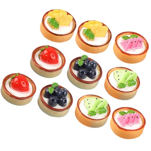 TOYANDONA 10st Simulierte Kuchendekorationen Künstlicher Kleiner Kuchen Cupcake -Stand Zuverlässiges Kuchenmodell Simulation Kuchen Künstliche Dessert-Requisiten Kuchenbecher Mit Deckel Harz von TOYANDONA