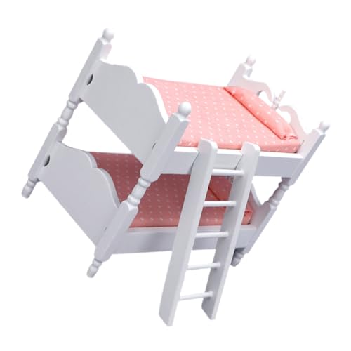 TOYANDONA 12 Bunk Bed Mit Punkten Für Kinderzimmer Dekorative Miniaturmöbel Für Puppen Und Puppenfiguren Perfekte Ergänzung Für Ihr Puppenhaus von TOYANDONA