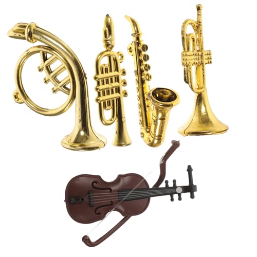 TOYANDONA 12 Maßstab Inklusive Violine Saxophon Horn Bogenbläser Und Holzbläser Ideal Für Puppenhaus Dekoration Und Kreative Spielwelten von TOYANDONA