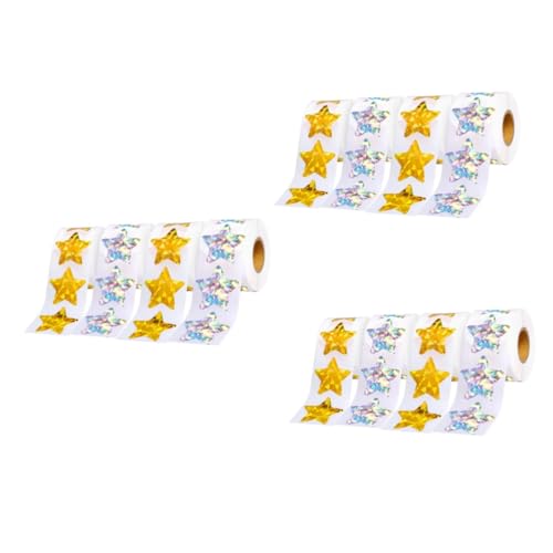 TOYANDONA 12 Rollen Pentagramm-Aufkleber Wasserfeste Aufkleber Kindergartenbedarf Aufkleber Zur Von Lehrern Kindergartenaufkleber Kleine Sternaufkleber Aufkleber Für PVC von TOYANDONA