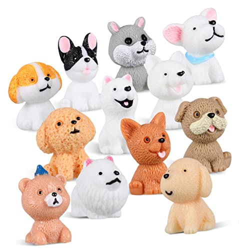 TOYANDONA 12 STK Cartoon-welpen-Ornamente Hunde Minifiguren Für Hund Geburtstagstorte Tierspielzeug Für Spielzeughund Tortendeko Einschulung Welpen- Tierfiguren Harz von TOYANDONA