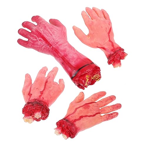 TOYANDONA 12 STK Halloween Horror Halloween grusel Halloween-Körperteile Requisiten Halloween-Requisiten Spielzeuge Ornament knifflig Hände bilden einstellen Finger Waren schmücken blutig von TOYANDONA