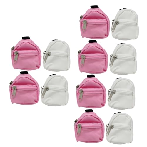 TOYANDONA 12 STK Simulation Schultasche Schultaschen Für Mädchen Rucksäcke Für Mädchen Dekorativer Puppenrucksack Mini-Rucksack-Spielzeug Mini-puppentasche Mini-Rucksack Für Mädchen Stoff von TOYANDONA