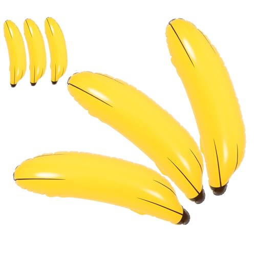 TOYANDONA 12 Stk Aufblasbare Bananen-Requisiten Float-Bananen-Stütze Wurfspiel Bananenmodell zabawki stymulujące rozwój yellow gelbe spielzeug Schwimmer-Bananenstütze aus Kunststoff PVC von TOYANDONA