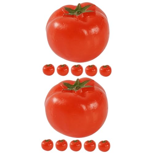 TOYANDONA 12 Stück Kirschtomaten Modell Dekor Lebensechte Kirschtomaten Künstliche Kirschtomaten Modell Gefälschte Kirschtomaten Obst Requisite Heim Obst Ornament Realistische von TOYANDONA