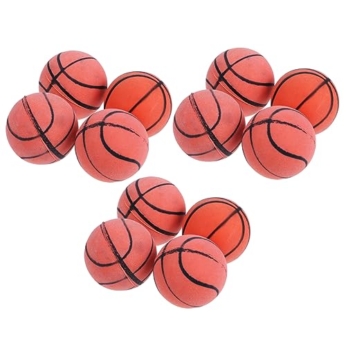 TOYANDONA 12 Stück Mini Basketball Mini Ball Basketball Aus Kunststoff Basketball Kleiner Basketball Mini Korb Schaumstoff Basketball Hüpfball Hüpfball Für Kunststoff Orange von TOYANDONA