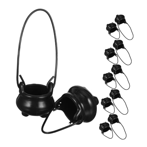 TOYANDONA 12 Stück Miniatur Witch Pot Kesselschrank Halloween-Kessel-Dekor Kessel Schüssel Küchenzubehör für Puppenstuben Miniaturtöpfe Metall Schwarz TOYANDONA 12 Stück Miniatur Witch Pot Kesselschrank Halloween-Kessel-Dekor Kessel Schüssel Küchenzubehör für Puppenstuben Miniaturtöpfe Metall Schwarz von TOYANDONA