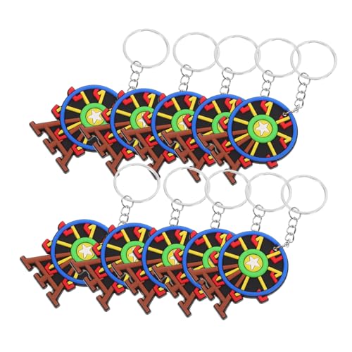 TOYANDONA 12 Stück Riesenrad Schlüsselanhänger Taschenbär Glocken Zum Wandern Handtaschenanhänger Kompasse Geldbörse Ornament Kleiner Schlüsselanhänger Für Geldbörse Clown von TOYANDONA