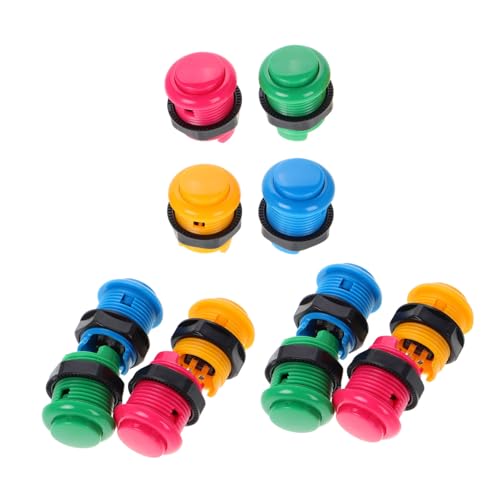 TOYANDONA 12 Stücke Arcade-Button-Zubehör druckknopfschalter druckschalter Ersatz-Tasten für Videospiele Gaming-Button-Satz Gaming-Button-Set EIN-Knopf-Schalter Knöpfe Knopfnadeln Hardware- von TOYANDONA