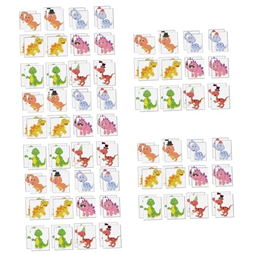 TOYANDONA 120 Blatt Dinosaurier-Puzzle-Aufkleber Aufkleber-Puzzle Dinosaurier-Partydekorationen wohnungsdeko Dino Puzzle Kinder Aufkleber DIY-Gesichtsaufkleber Kupferplattenaufkleber von TOYANDONA