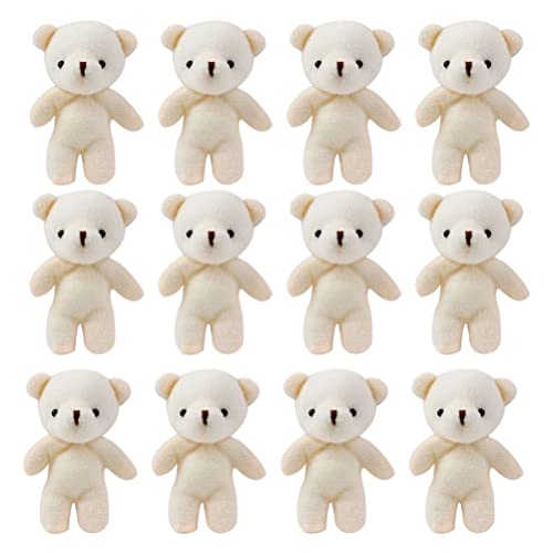 TOYANDONA 12Pcs Mini Bear Stoffed Bears Kleiner Bären Schlüsselbär Doll Plüsch Weiche Spielzeugpuppenhaus Bären Hochzeit Geschenkbox Doll Handwerk Accessoires für Keychain Cake Geburtstag von TOYANDONA