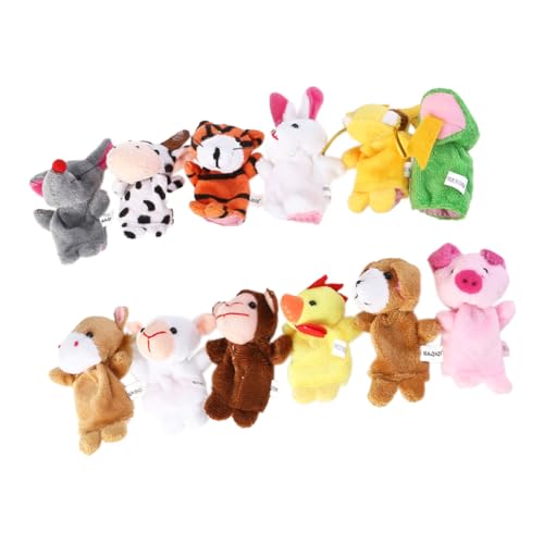 TOYANDONA 12St Fingerpuppe Puppen Pinata-Füller Marionette Mini-Kuscheltiere Pinata- kinderpuppe Animals animarus Fingerspielzeug für den Haushalt tragbares Fingerspielzeug Stoff von TOYANDONA