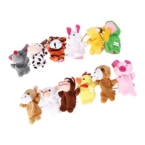 TOYANDONA 12St Fingerpuppe Spielzeug Kinder Puppen Toys babytragetuch kinderpuppen Mini-Kuscheltiere Handpuppen Babyzubehör Plüschpuppe Geschichte Marionetten tragbare Spielfiguren Stoff von TOYANDONA