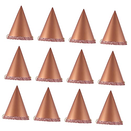 TOYANDONA 12St Geburtstagshut Kegelhut für Kleinkinder Partyhüte für Kinder Tiara kopfschmuck Partyzubehör Baby-Geburtstagsmütze Partyhut Erwachsener Requisiten Kleidung Kopfbedeckung Papier von TOYANDONA