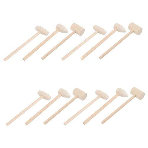 TOYANDONA 12St Hammer Schlägel Spielzeug Krabbenhämmer Mini-Food-Spielzeug Mini-Spielzeug Spielzeug für Kinder kinderspielzeug Kinder Spielzeug Mini-Beat-Spielzeug Muhe Khaki von TOYANDONA