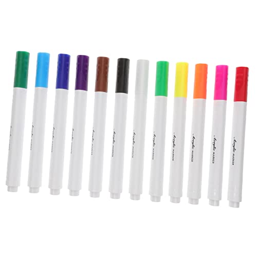 TOYANDONA 12St Marker Acrylic Pen schreibkladde die markierung pastellkreidestifte Zeichenwerkzeug Grinds Acrylstift für Erwachsene Acrylstifte Malstifte zeichnen Scrapbooking-Farbstifte pp von TOYANDONA