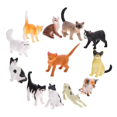 TOYANDONA Katzen Figuren Set Realistische Katzen Modelle Für Lernspielzeug Für Die Frühe Entwicklung Niedliche Kätzchen Statuen von TOYANDONA