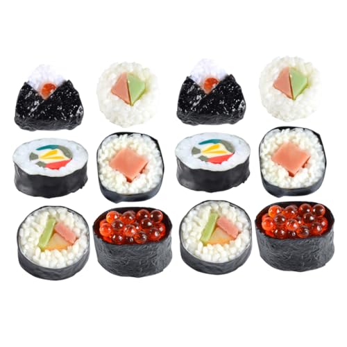 TOYANDONA 12St Sushi-Modell Küchenspielzeug vortäuschen simuliertes Essen Japanisches Sushi Spielzeug Sushi Attrappe lebensechtes Lebensmittelmodell gefälschte Sushi-Fotografie-Requisiten von TOYANDONA