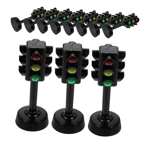 TOYANDONA 12st Ampelmodell Kleines Straßenverkehrszeichenlicht Verkehrszeichen Spielzeug Für Kleinkinder Ampel-Miniatur Led-schilderlicht Mini-ampel Verkehrszeichenmodell Ampel Spielzeug Abs von TOYANDONA