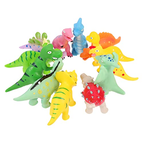 TOYANDONA 12st Dinosaurier Wasserspielzeug Interessantes Badespielzeug Interessantes Quetschspielzeug -Accessoire Dinosaurier-Spielzeug Spielzeug Für Badezimmertiere Babyspielzeug Vinyl von TOYANDONA