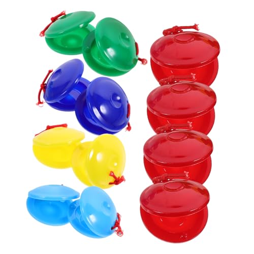 TOYANDONA 12st Kastagnetten Kinderglocken Xylophon Claves Musikinstrumente Musical Shaker Geräuschspielzeug Instrumente Für Kleine Kastagnette Kinderspielzeug PVC von TOYANDONA