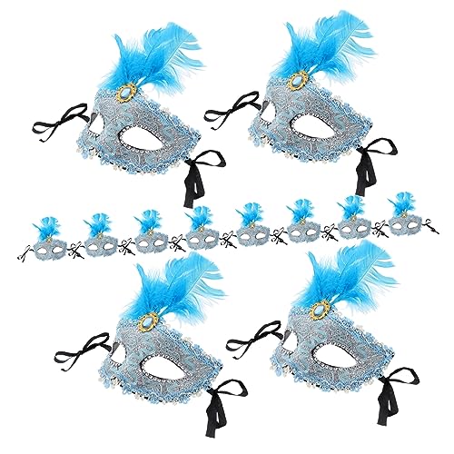 TOYANDONA 12st Maskerade Maskenrequisiten Maskerade-maske Für Frauen Partymasken Schlag Grimasse Steampunk-maske Goldene Maske Maskerade-party-maske Maskendekor Kostüm Gesicht Plastik Blue von TOYANDONA