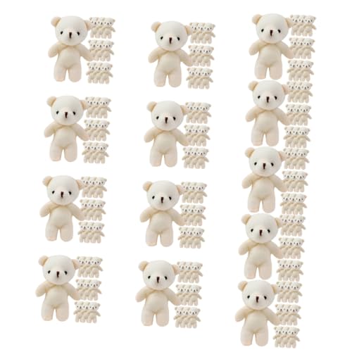 TOYANDONA 130 STK Mini-Bär Cartoon-Bär Kleiner weicher Bärenanhänger Mini-Plüschpuppen Spielzeuge Babys Mütze kuschelbären Little Bear Bärenspielzeug Spielzeug tragen Kleiner Bär Stoff Beige von TOYANDONA