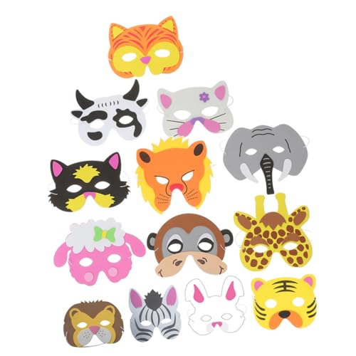 TOYANDONA Tiermasken Zum Ausmalen Lustige DIY Tiermasken Für Kindergeburtstag Maskerade Und Cosplay Gemischte Stile Für Kreative Partyaktivitäten von TOYANDONA