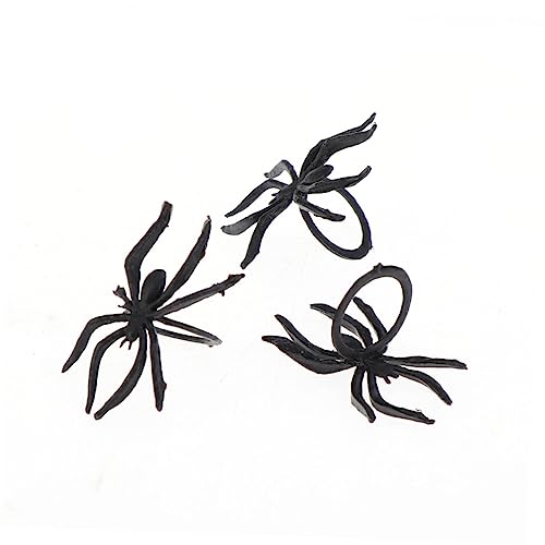 TOYANDONA 144St klingelt Halloween heeloween beisring spielwaren draußen dekoringe dartring Toys Spider Spinnen laufstall spielsachen Spooky wschespinne Partyring Black von TOYANDONA