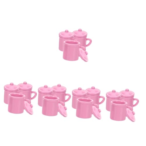 TOYANDONA 15 STK Mini-Retro-Mundbecher Puppenhaus-Teetasse Mini-Spielzeug Miniaturen Vintage-Tassen Spielzeug für Kinder kinderspielzeug Pinker Mini-Becher Mini-Wasserbecher Legierung Rosa von TOYANDONA