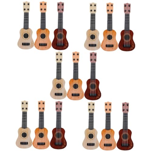 TOYANDONA 15 STK Mini-Ukulele Geburtstagsgeschenk Für Kinder Junge Spielzeug Spielzeuge Spielzeug Gitarre Musikinstrument Kind Kindergitarre Für Jungen Gitarrenspielzeug Mini-Gitarre Plastik von TOYANDONA