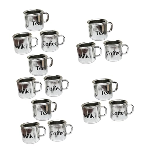 TOYANDONA 15 Stück Puppenhaus Becher Küchenbecher Modell Mini Requisiten Mini Kaffeebecher Winzige Kaffeebecher Miniatur Wasserbecher Miniaturbecher Mini von TOYANDONA