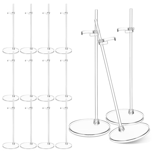 TOYANDONA 15 Stück Puppenständer Für 8 Bis 12 Zoll Große Puppen Transparente Puppenständer-Unterstützung Mit Verstellbarem Taillenclip Actionfiguren-Ständer-Puppenzubehör von TOYANDONA